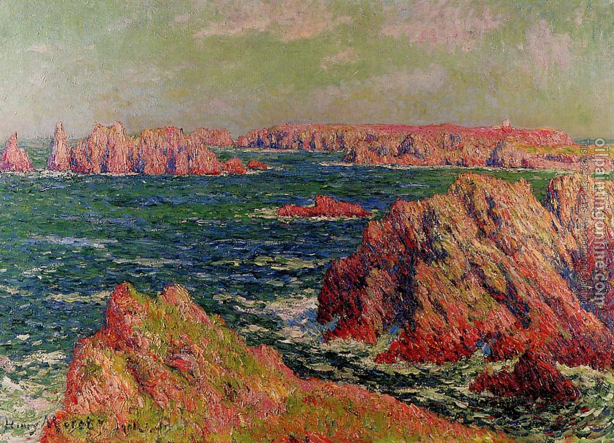 Moret, Henri - The Cliffs at Belle Ile